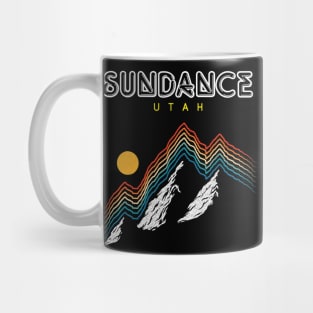 Sundance Utah - USA hiking and climbing 1980s Retro Design Mug